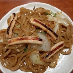 普通のイカ焼きそば